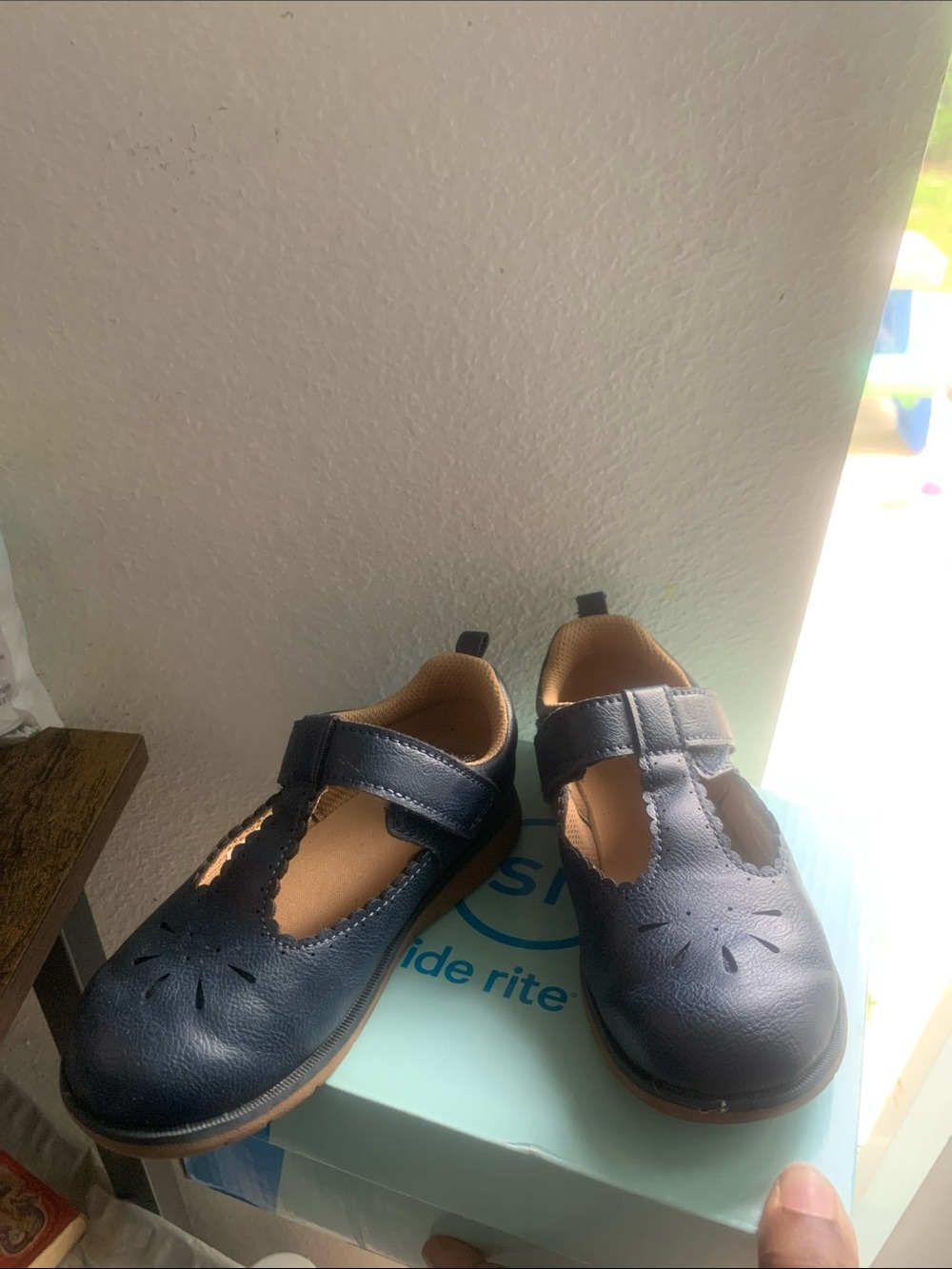 Stride Rite Navy T-Strap Mary Jane Shoes for Kids - Picture 3 of 7